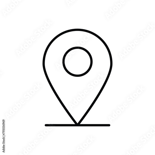 location icon with white background vector stock illustration