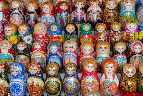 Russian souvenir matryoshka russian dolls photo