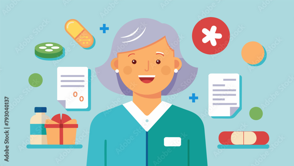 A senior citizen smiling at her reduced prescription drug costs thanks to a Medicare Part D prescription drug plan that offers discounts and A senior citizen smiling at her reduced prescription drug costs thanks to a Medicare Part D prescription drug plan that offers discounts and