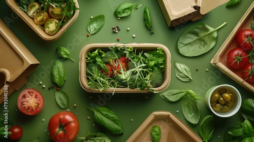 eco friendly and biodegradable compostable food packaging solutions, 16:9 photo