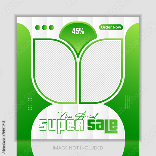 fashion sale social media post banner design template. discount fashion sale social media post banner design with red color. fashion sale web banner.