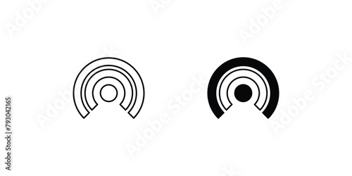hotspot icon with white background vector stock illustration