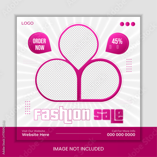 fashion sale social media post banner design template. discount fashion sale social media post banner design with red color. fashion sale web banner.