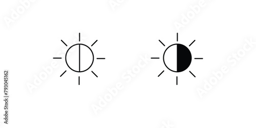brightness icon with white background vector stock illustration