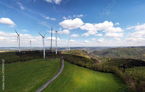 Windkraftausbau bei Hohenlimburg im Sauerland, NRW