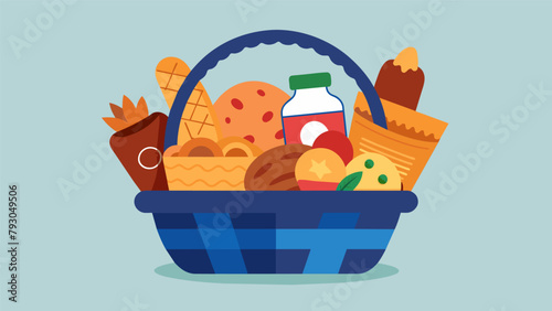 A basket filled with handcrafted smallbatch snacks perfect for satisfying any snack craving..