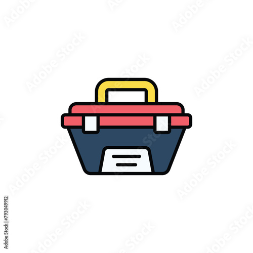 Toolbox icon design with white background stock illustration