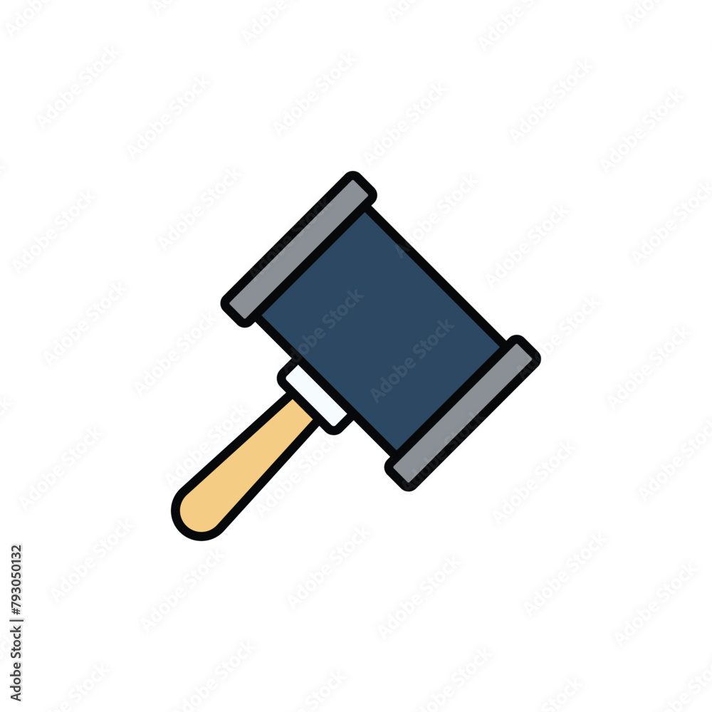 Hammer icon design with white background stock illustration Hammer icon design with white background stock illustration