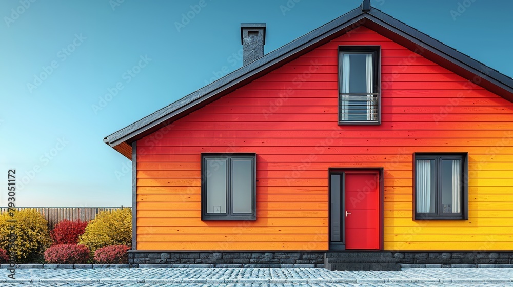 Row of Multicolored Buildings With Balconies