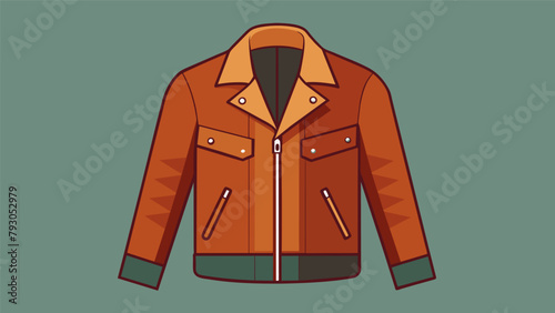 A handstitched leather jacket made from vegetabletanned leather proving that luxury fashion can still embrace natural and sustainable materials..