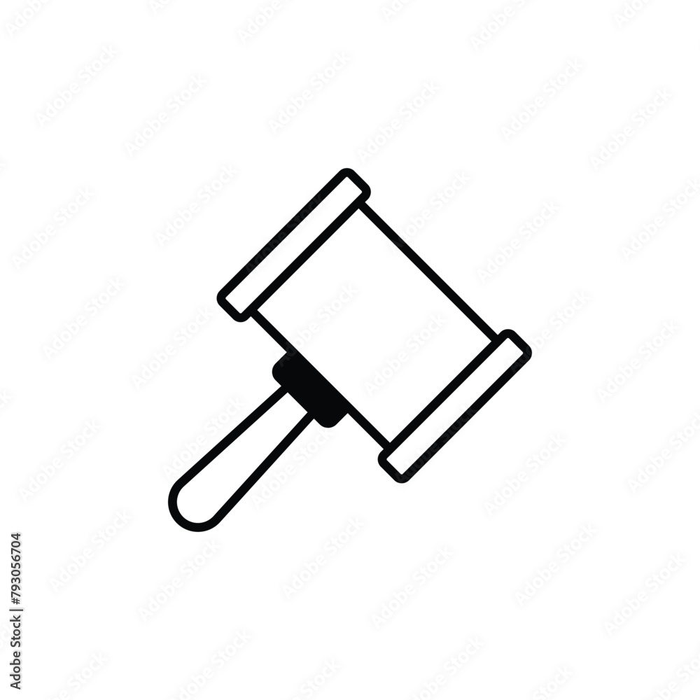Hammer icon design with white background stock illustration Hammer icon design with white background stock illustration