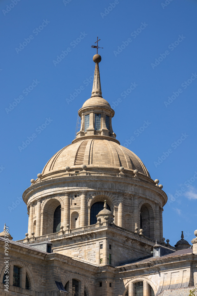 Part of the dome of the El Escorial monastery