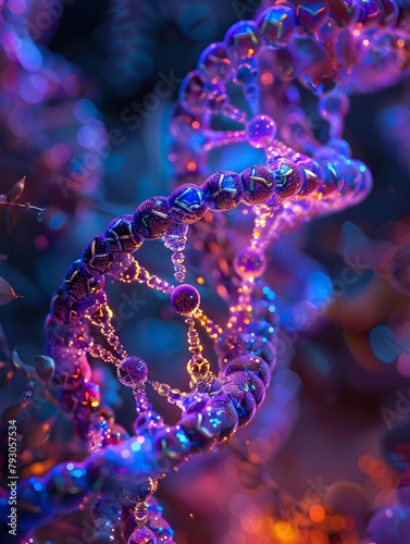 Captivating Digital Visualization of the Intricate DNA Molecular Structure
