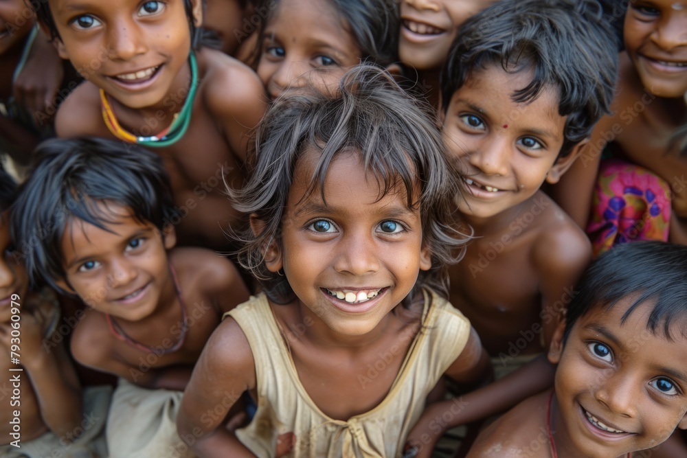 Group of children from a village in the north of Sri Lanka.