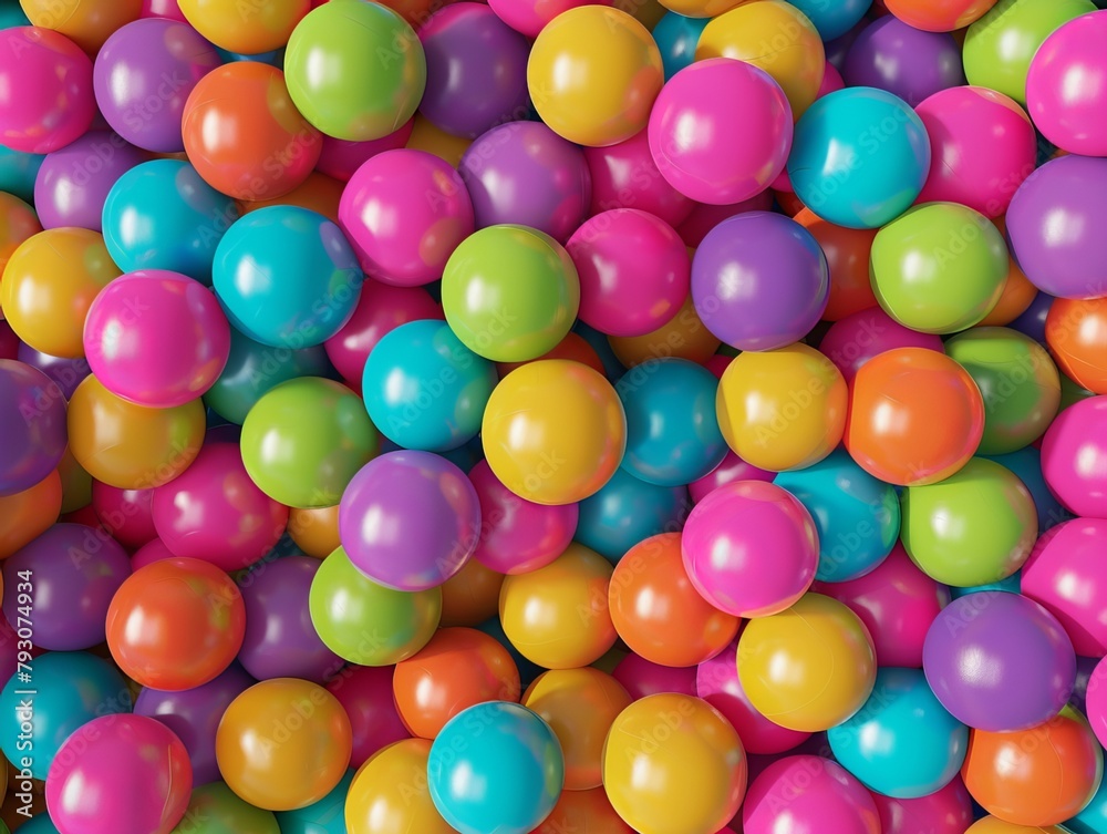 An image depicting a vibrant and cheerful background filled with many rainbow gradient random bright soft balls. An image depicting a vibrant and cheerful background filled with many rainbow gradient random bright soft balls.