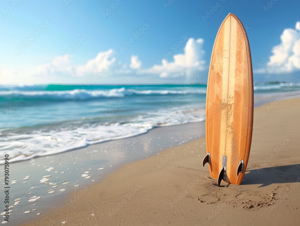 Surf board in the sand Surf board in the sand