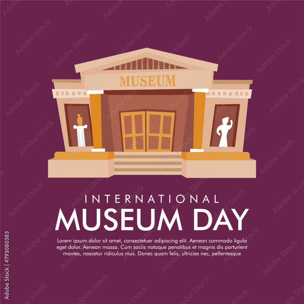 vector international museum day poster template