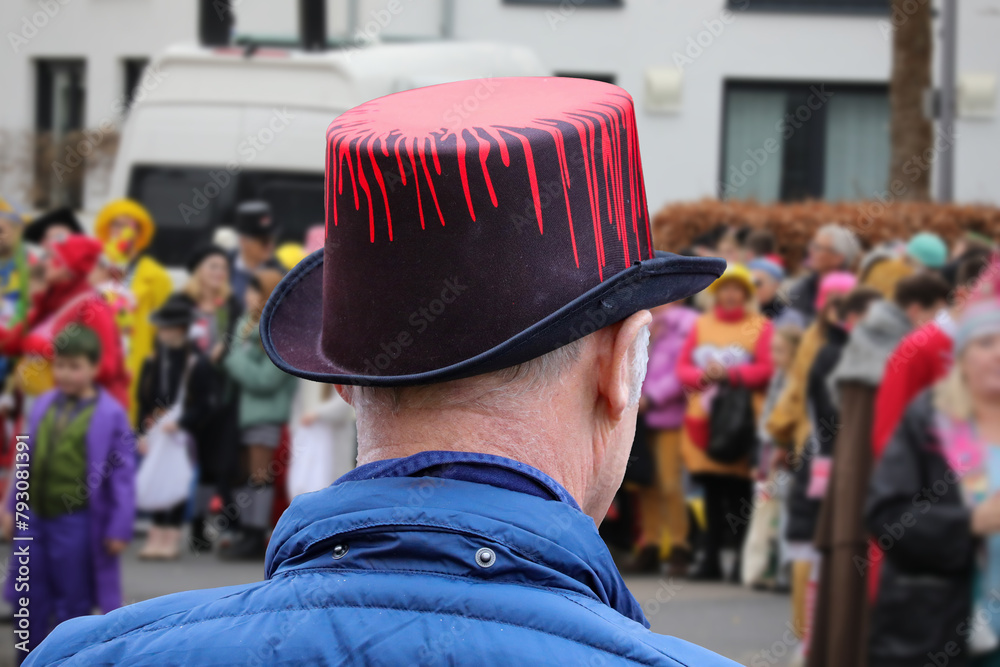 Karneval - Straßenkarneval - Blutiger Hut/Zylinder