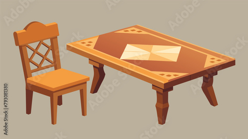 A handcrafted wooden dining table with intricate detailing and solid construction versus a cheap particle board table that will easily chip and