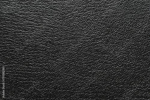 Genuine black leather pattern as texture or background