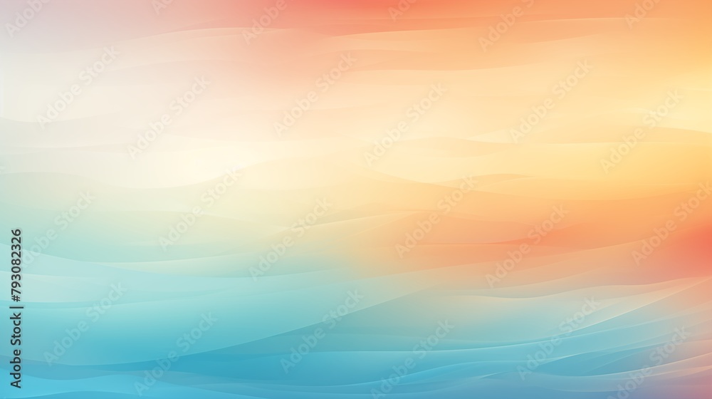 Soothing Abstract Gradient Waves in Pastel Colors for Artistic Background