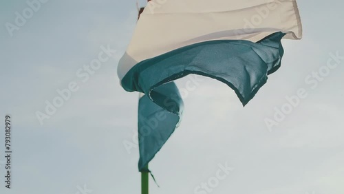 paraguayan flag waving  photo