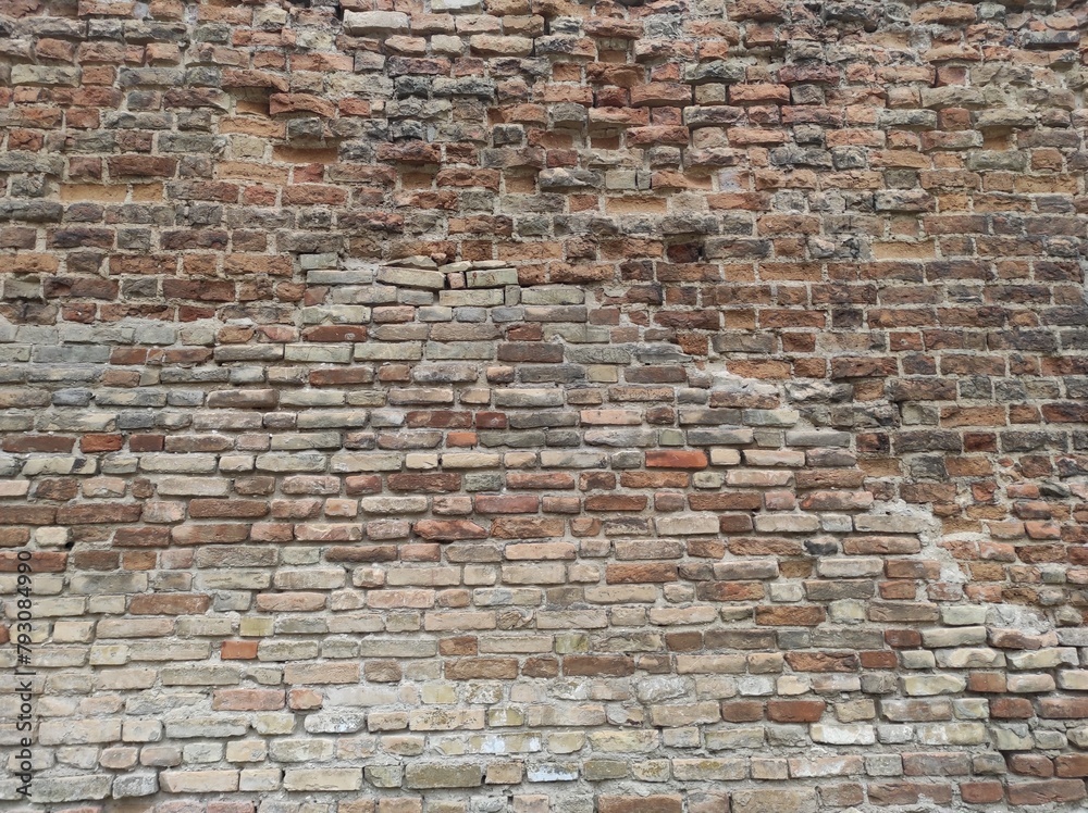 Old brick texture. blanks for design. Cracked brick Old brick texture. blanks for design. Cracked brick