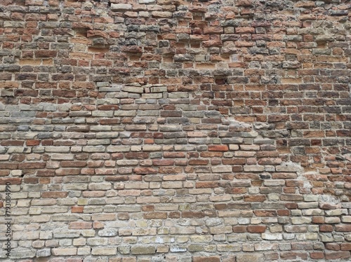 Old brick texture. blanks for design. Cracked brick