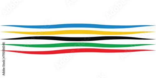 Olympics games paris 2024  lines isolated on white .