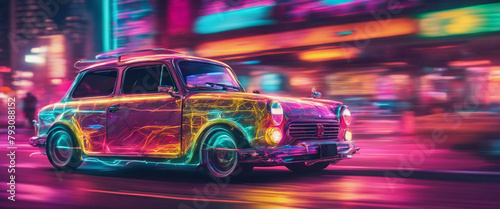abstract concept  car background illustration, long term effect, full colors © Mr. Washington