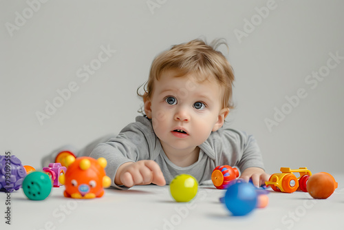 Colorful kids' toys scattered on the floor, sparking joy and creativity in a child's playful imagination.