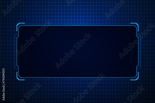 Sci fi futuristic user interface, HUD template frame design, Technology abstract background