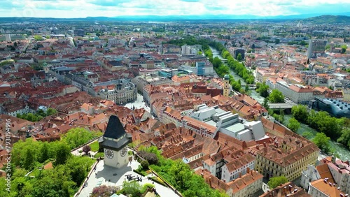 Graz, Austria's second-largest city, is a captivating blend of historic charm, modern innovation, and natural beauty. Its well-preserved old town, a UNESCO World Heritage Site captured by drone