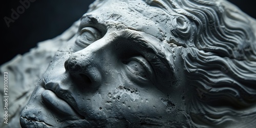 Ethereal Gaze: A Sculpted Portraits Enigmatic Stare