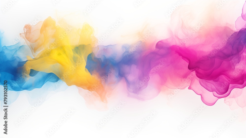 Colorful abstract smoke waves flowing across a digital canvas