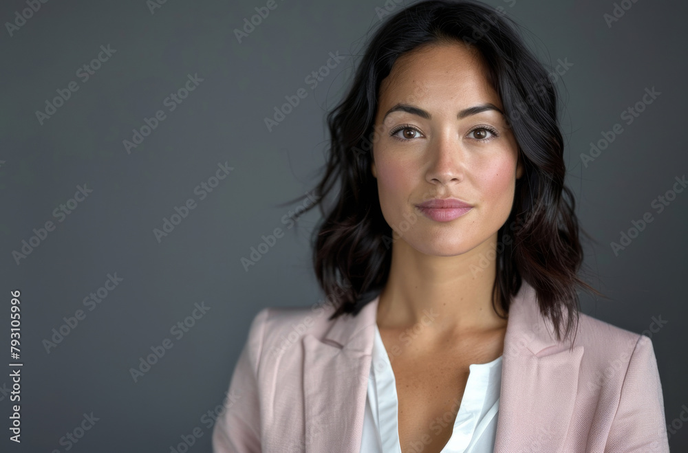 Woman, portrait and confident employee in studio, lawyer and pride on gray background. Female person, entrepreneur and mockup space for professional, attorney and career opportunity in Italy law firm Woman, portrait and confident employee in studio, lawyer and pride on gray background. Female person, entrepreneur and mockup space for professional, attorney and career opportunity in Italy law firm