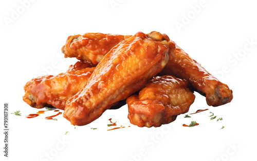 Plakat grilled chicken wings Generative AI 