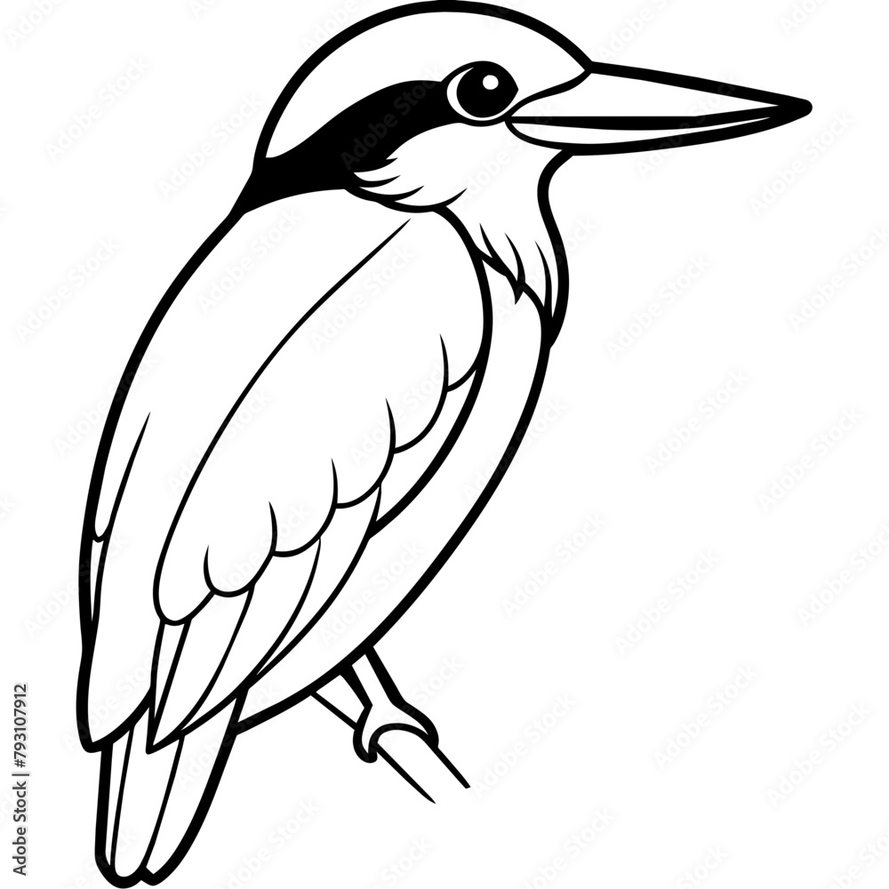 Obraz premium Kingfisher vector icon