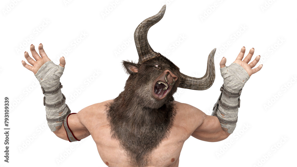 Fotografie minotaur is acting like a monster