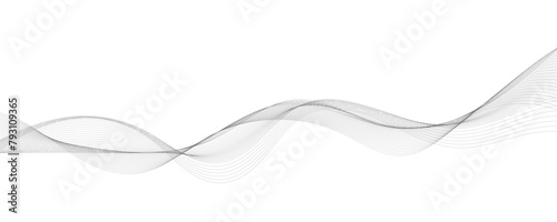 Abstract vector background with grey wavy lines