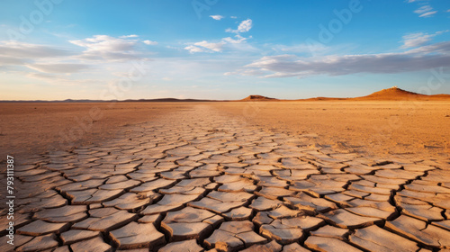 Desert Landscape With Blue Sky