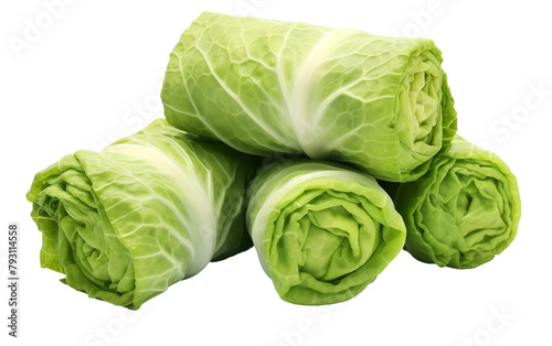 cabbage isolated on white Generative AI 