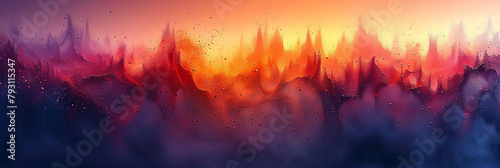 colorful wavy and transparent fire flame finish smoke burning background with red orange and yellow tones  photo