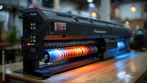 Highspeed digital inkjet printer for large format precise color matching versatile options. Concept Large Format Printing, Digital Inkjet Technology, Color Matching, Versatile Options