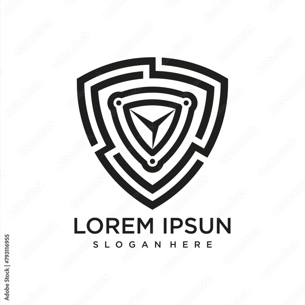 Gradient safety logo template defense shield Gradient safety logo template defense shield