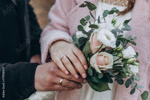 touch with hands, family warmth, tender feelings