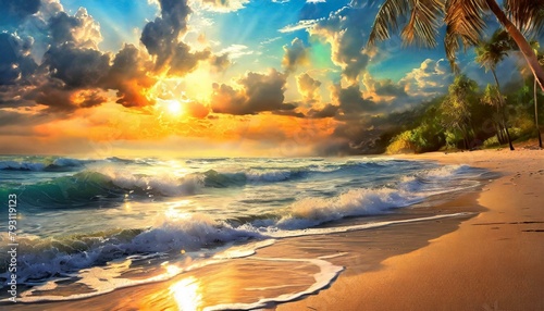 季節は夏、ただの太陽、ただの海、ただの砂浜、それがただ美しくて心打たれる © Hiyoko maru