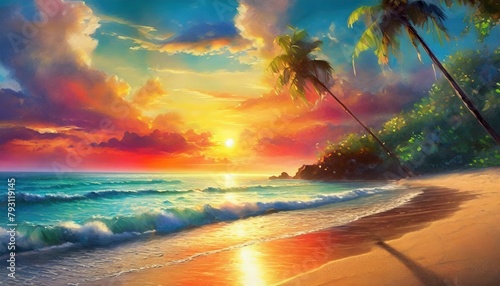 季節は夏、ただの太陽、ただの海、ただの砂浜、それがただ美しくて心打たれる photo