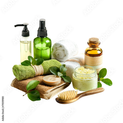 Spa still life. Isolated on transparent background.