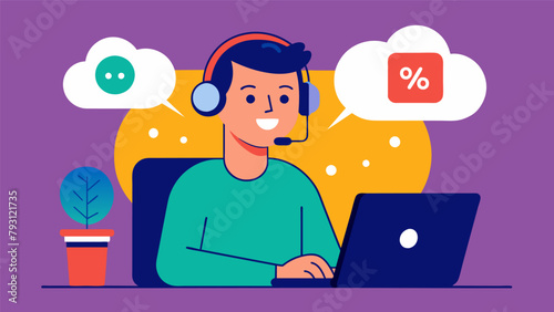 A person on the phone wearing a headset and expertly negotiating a discounted rate for their internet service.